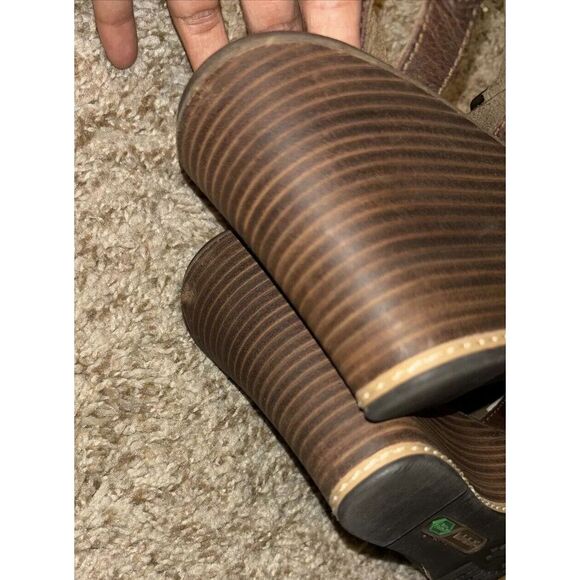 Timberland Earthkeepers Danforth Brown Wedge Leather Sandals Size 9 Anti-Fatigue - Picture 10 of 15